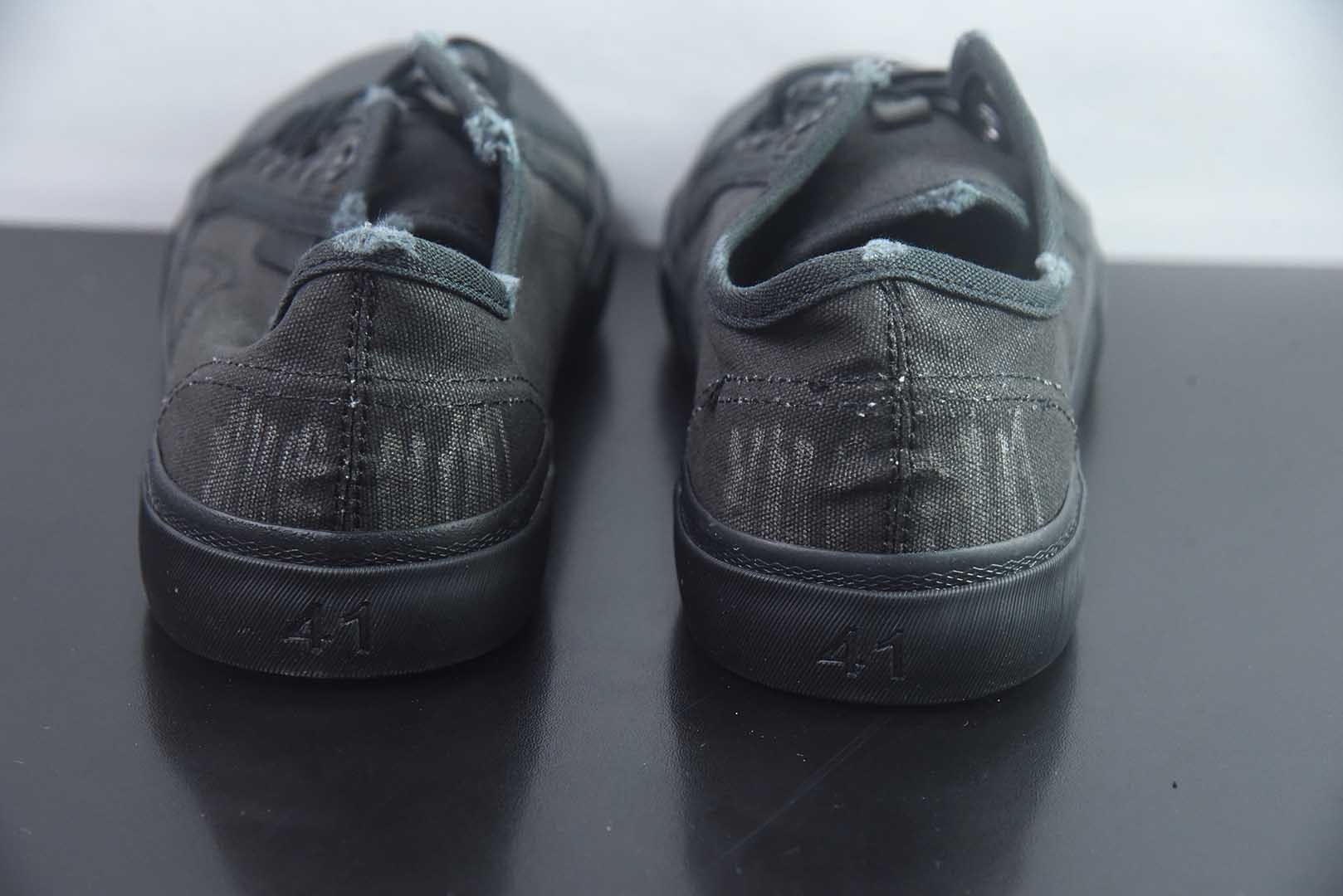 巴黎世家 Balenciaga OK版 新品PARIS磨损做旧效果休闲踩跟帆布鞋 黑色 纯原版本 货号:688754W3RR51099 实拍细节图