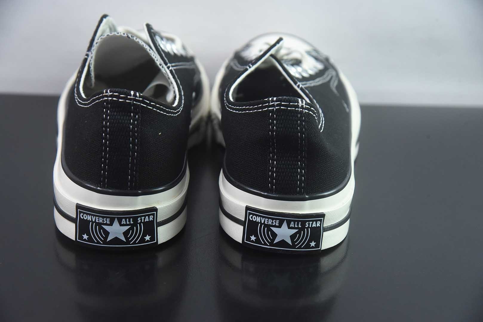 匡威 Converse 2026 全新发布! CHUCK 70X 星星标帆布鞋 低帮 黑色 纯原版本 货号:A24228C 实拍细节图