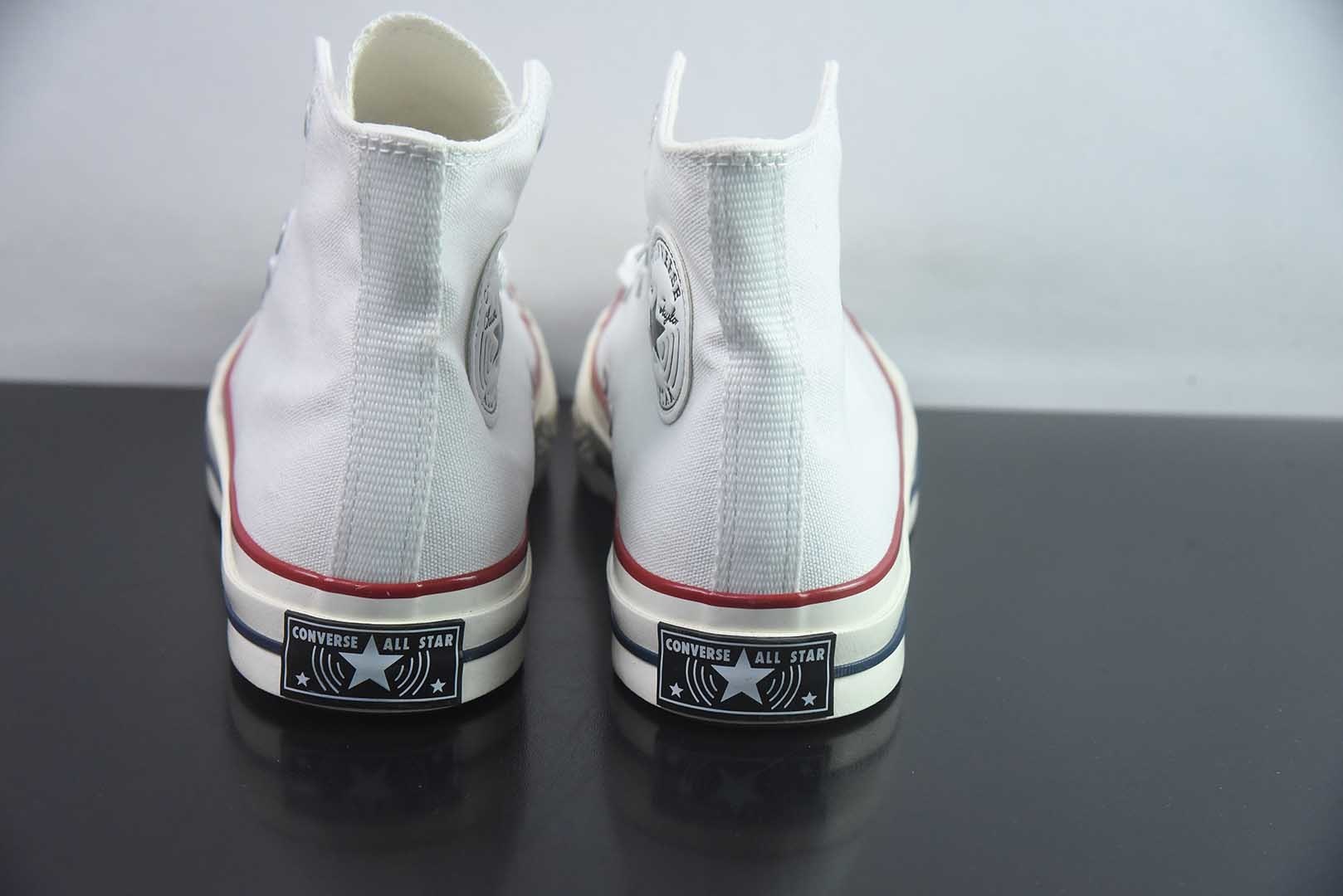 匡威 Converse 2026 全新发布! CHUCK 70X 星星标帆布鞋 高帮 白色 纯原版本 货号:A24227C 实拍细节图