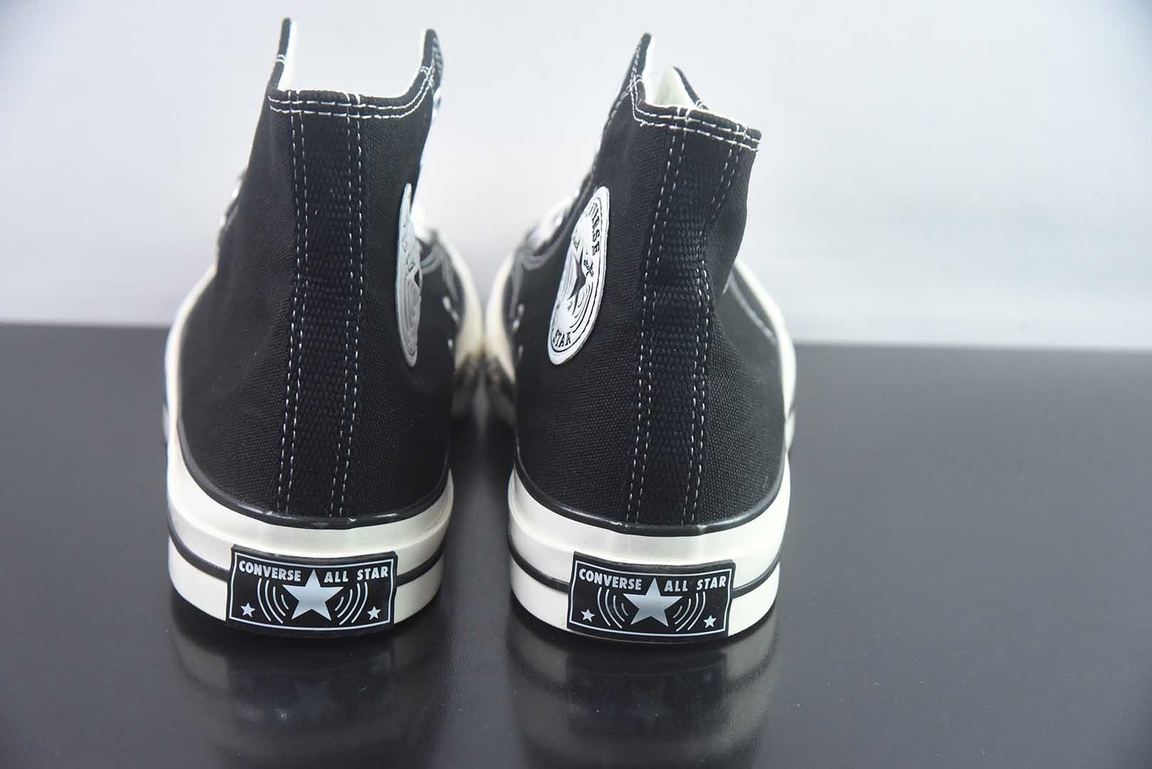 匡威 Converse 2026 全新发布! CHUCK 70X 星星标帆布鞋 高帮 黑色 纯原版本 货号:A24225C 实拍细节图
