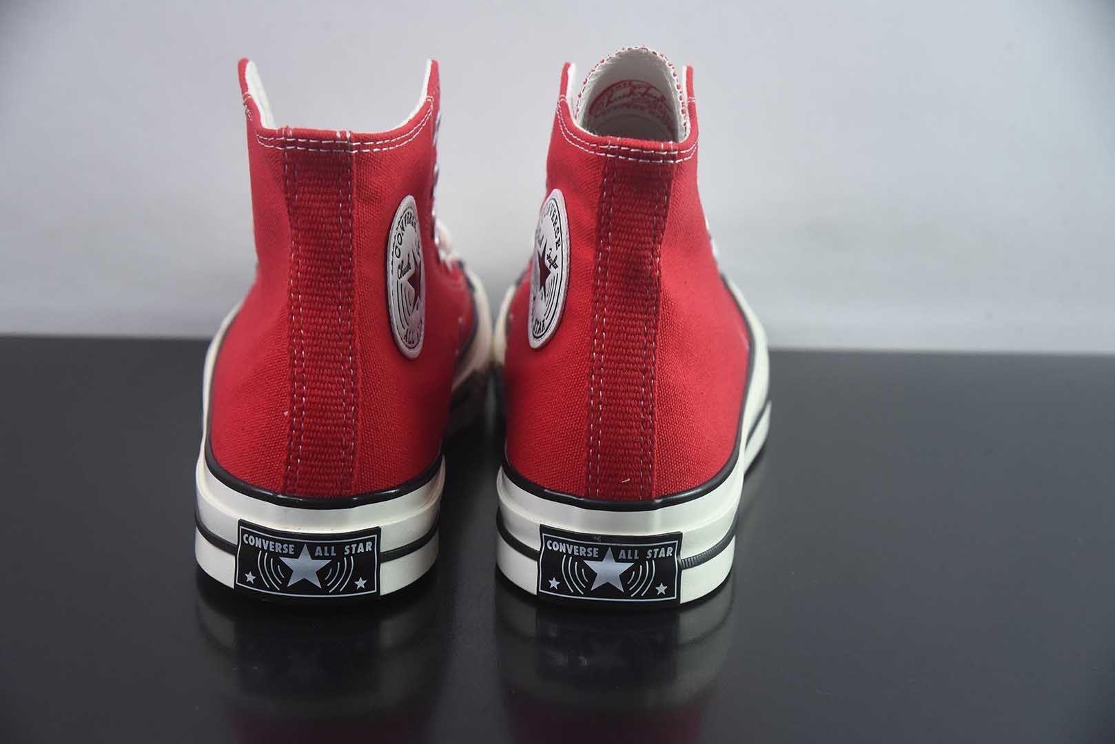 匡威 Converse 2026 全新发布! CHUCK 70X 星星标帆布鞋 大 高帮 红色 纯原版本 货号:A24232C 实拍细节图