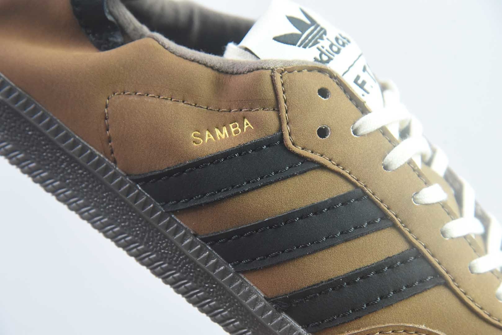 阿迪达斯 Adidas originals x Song For The Mute Samba 阿迪休闲 棕黑德训鞋 纯原版本 货号：HP8256 实拍细节图