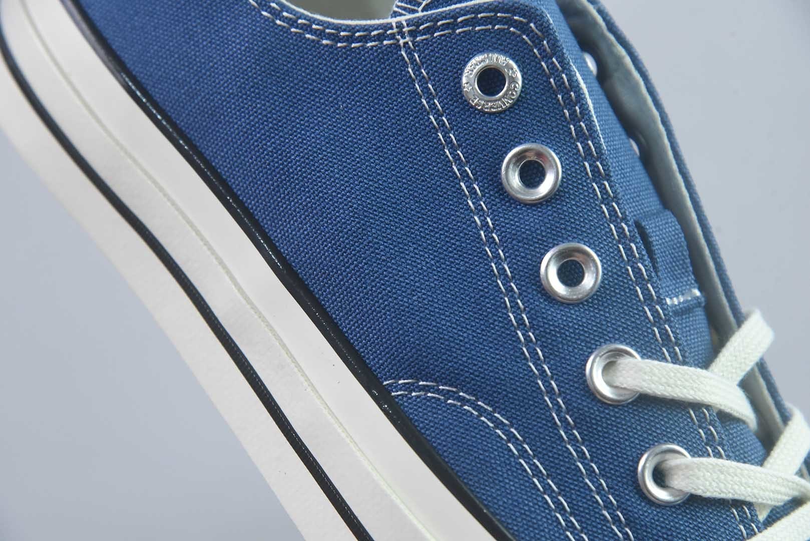 匡威 Converse 2026 全新发布! CHUCK 70X 星星标帆布鞋 低帮 蓝色 纯原版本 货号:A24234C 实拍细节图
