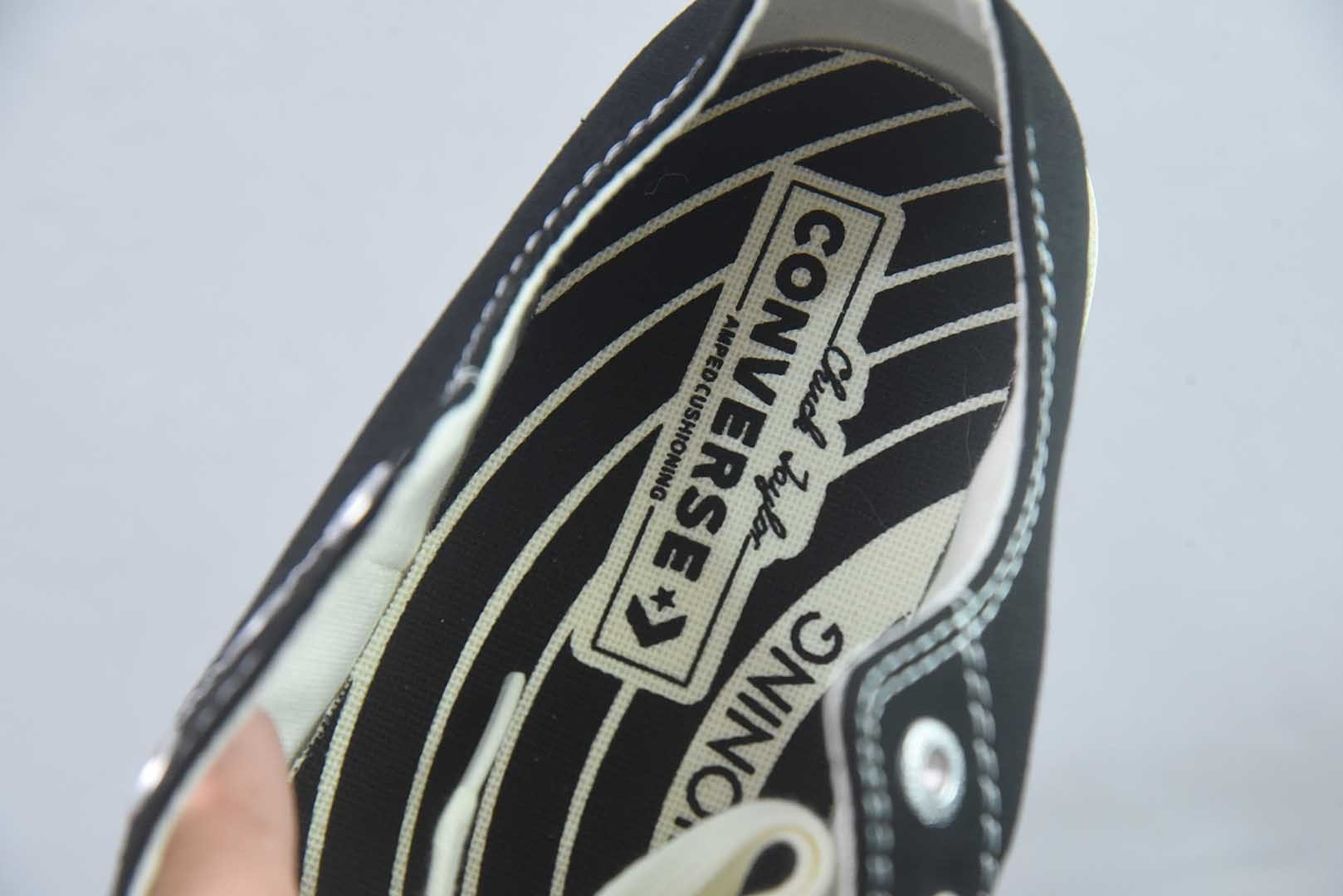 匡威 Converse 2026 全新发布! CHUCK 70X 星星标帆布鞋 低帮 黑色 纯原版本 货号:A24228C 实拍细节图