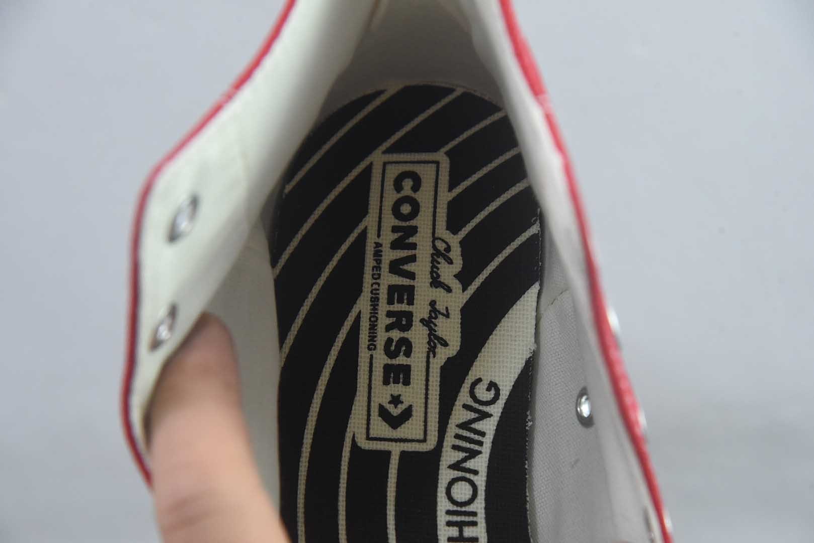 匡威 Converse 2026 全新发布! CHUCK 70X 星星标帆布鞋 大 高帮 红色 纯原版本 货号:A24232C 实拍细节图