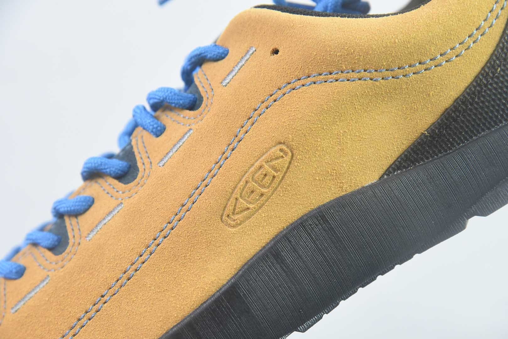 科恩 KEEN 总裁版本 Jasper 牛皮 舒适百搭 户外功能鞋 男女款 1002661 粉白 纯原版本 货号:黄棕 实拍细节图