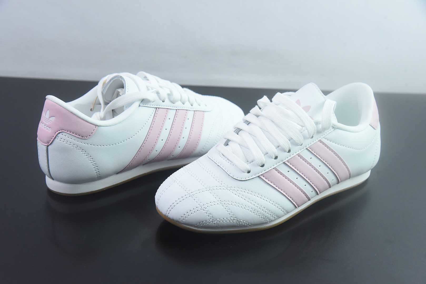阿迪达斯 Adidas Originals Taekwondo 阿迪包裏性运动舒适 低帮 白粉训练鞋 JS0306 纯原版本 货号：JS0306 实拍细节图
