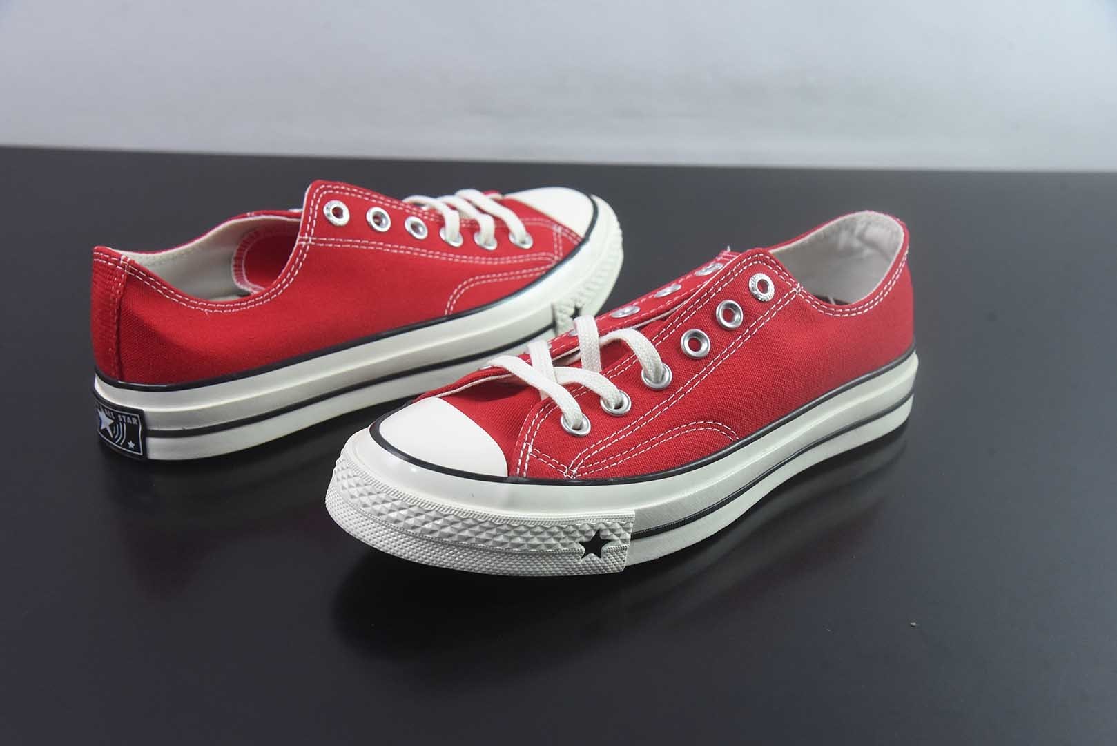 匡威 Converse 2026 全新发布! CHUCK 70X 星星标帆布鞋 低帮 红色 纯原版本 货号:A24A35C 实拍细节图
