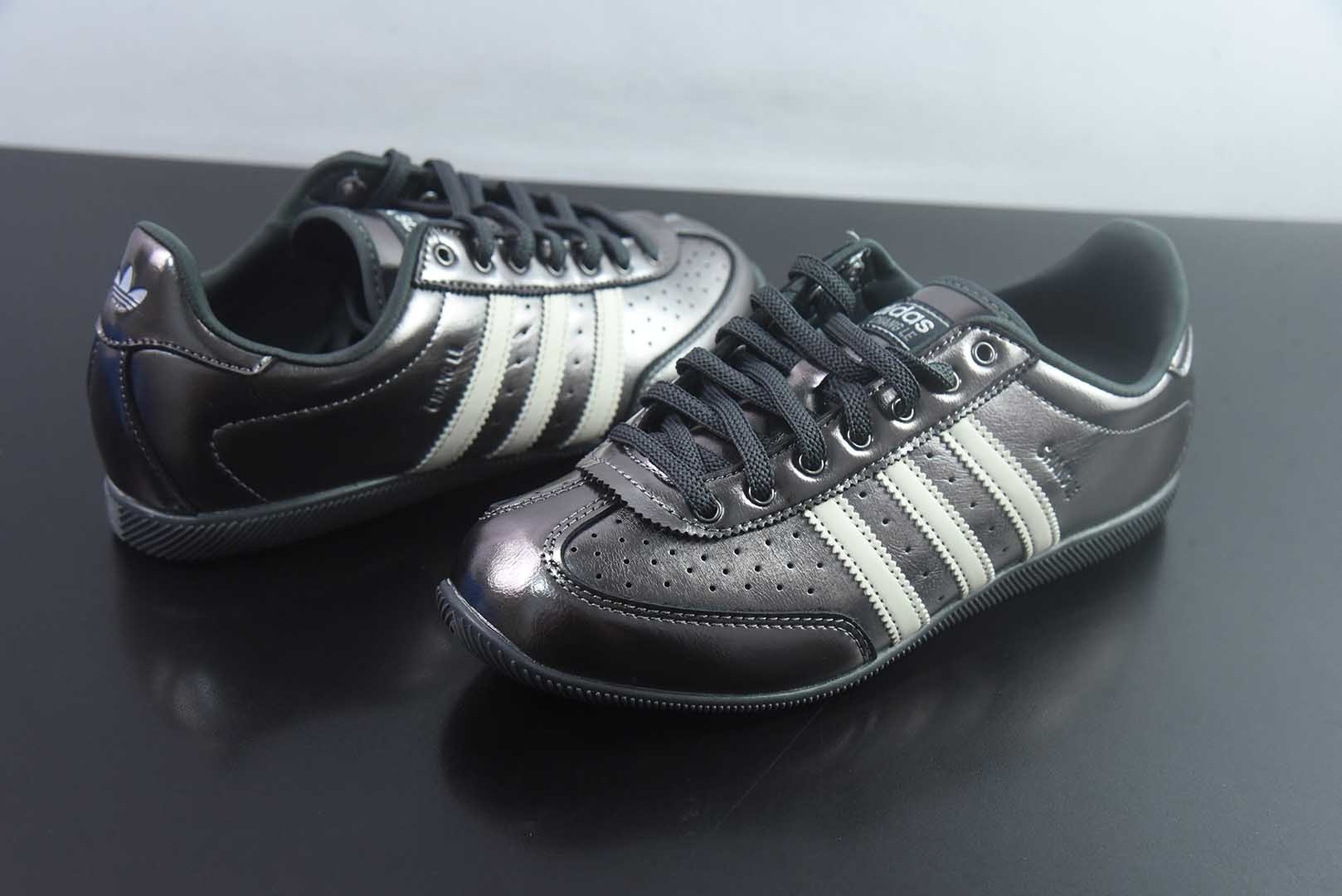 阿迪达斯 Adidas originals CHANGLE T头鞋 经典 灰休闲低帮德训鞋 女款 亮金属铁 纯原版本 货号：LA1366 实拍细节图