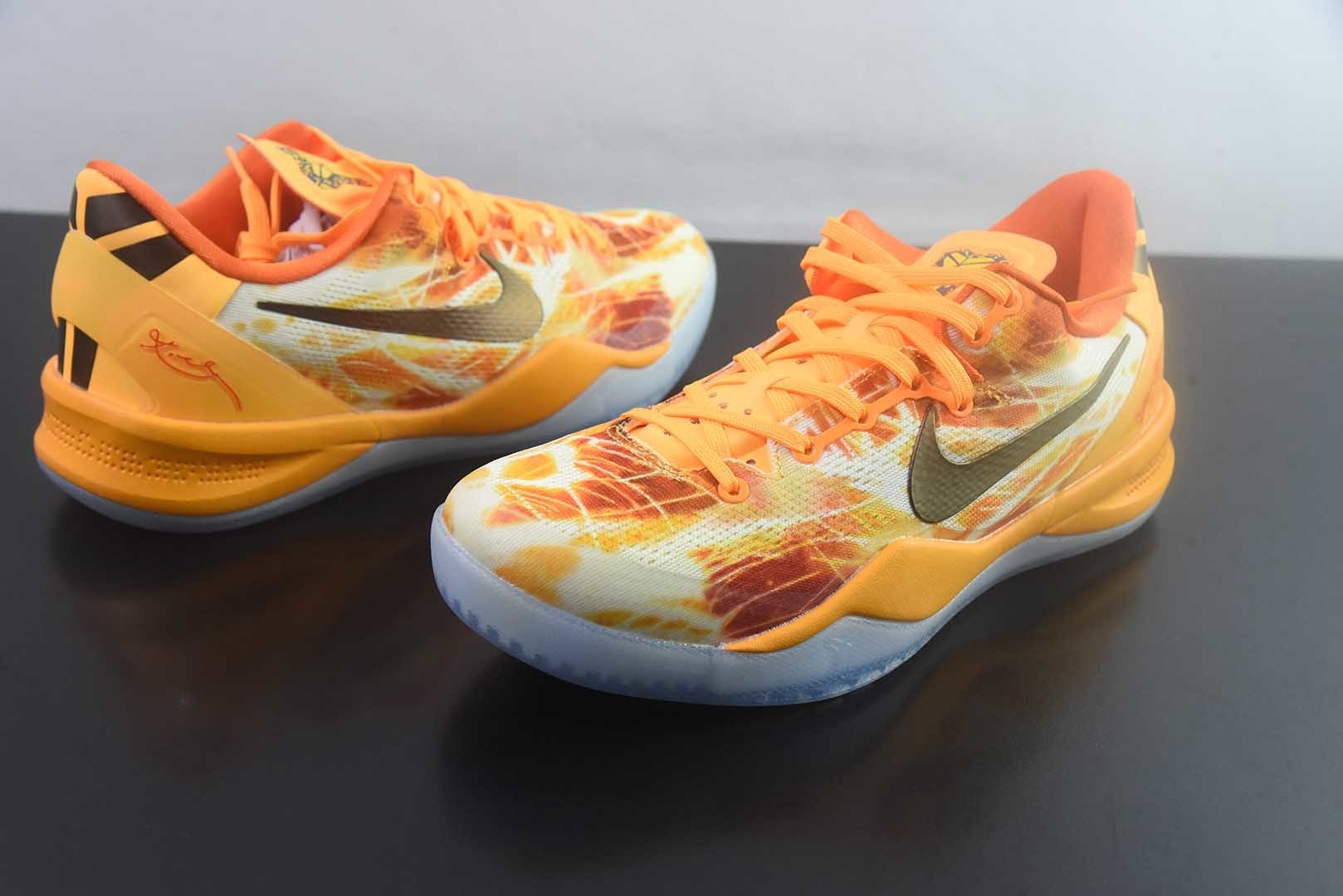 耐克 Nike 生产线 Kobe 8 Shanghai Fireworks 橙色 纯原版本 货号:IO6259-800 实拍细节图