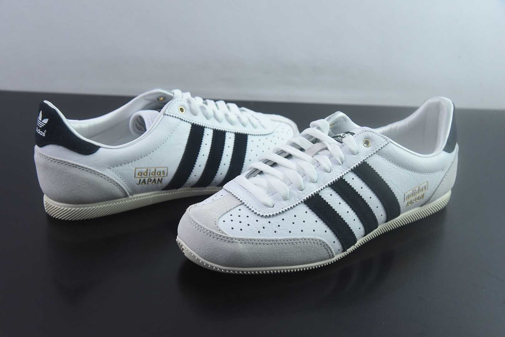 阿迪达斯 Adidas originals JAPAN 牛剖层革头层牛皮 W 舒适百搭薄底 低帮 生活 紫色休闲鞋 男女款 纯原版本 货号:IH5489 实拍细节图