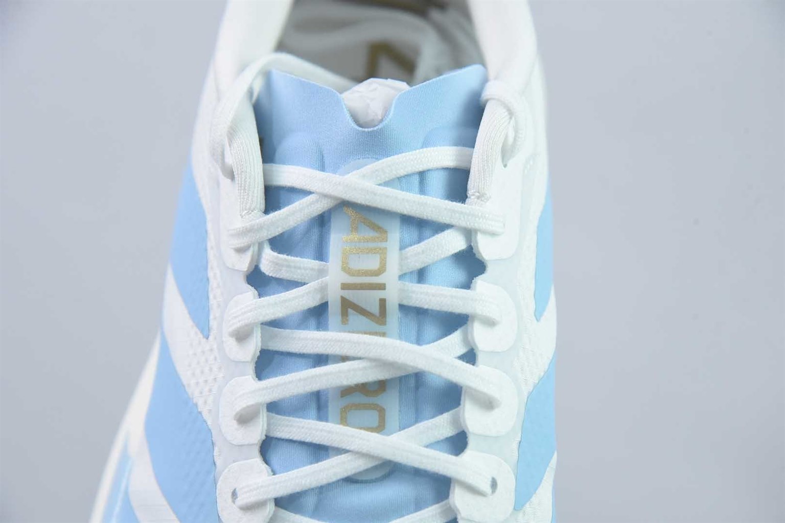 阿迪达斯 Adidas Adizero Evo SL 阿迪超轻透气缓震 白蓝跑鞋 纯原版本 货号:JQ4527 实拍细节图
