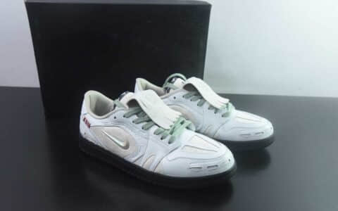 乔丹 Air Jordan 1 解构 AJ1 乔 1 白绿低帮休闲板鞋 同步官方配色 纯原版本 货号：IW2026-110 主图