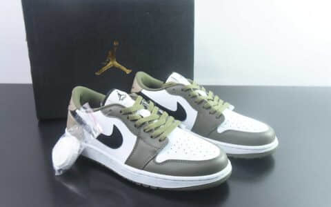 乔丹 Air Jordan 1 Low G AJ1 高尔夫球鞋 橄榄绿低帮休闲板鞋 纯原版本 货号：DD9315-121 主图