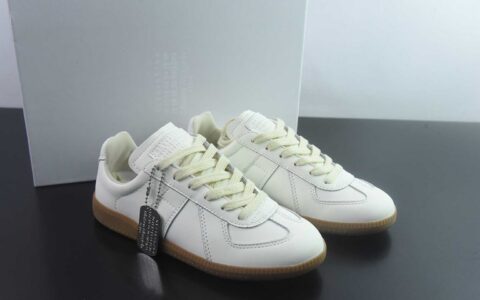 梅森马吉拉 Maison Margiela MM6 22 Classic Replica Leather Low Sneaker 系列低帮经典绅士德训平底百搭小白板鞋 纯原版本 货号：SJP25805435