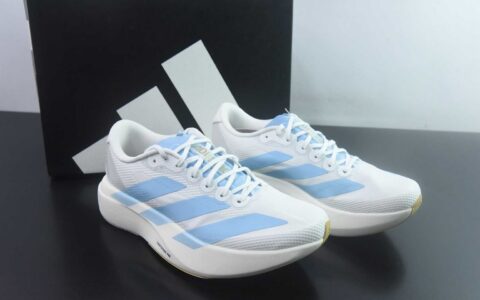阿迪达斯 Adidas Adizero Evo SL 阿迪超轻透气缓震 白蓝跑鞋 纯原版本 货号：JQ4527
