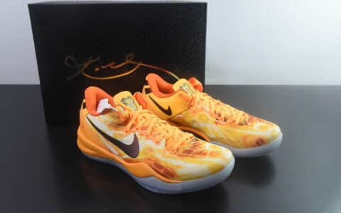 耐克 Nike 【灭世海外版】 Zoom Kobe Ⅷ System 科比 8 代复刻实战运动低帮 橙色文化篮球鞋 上海烟花 纯原版本 货号：IO6259-800 主图