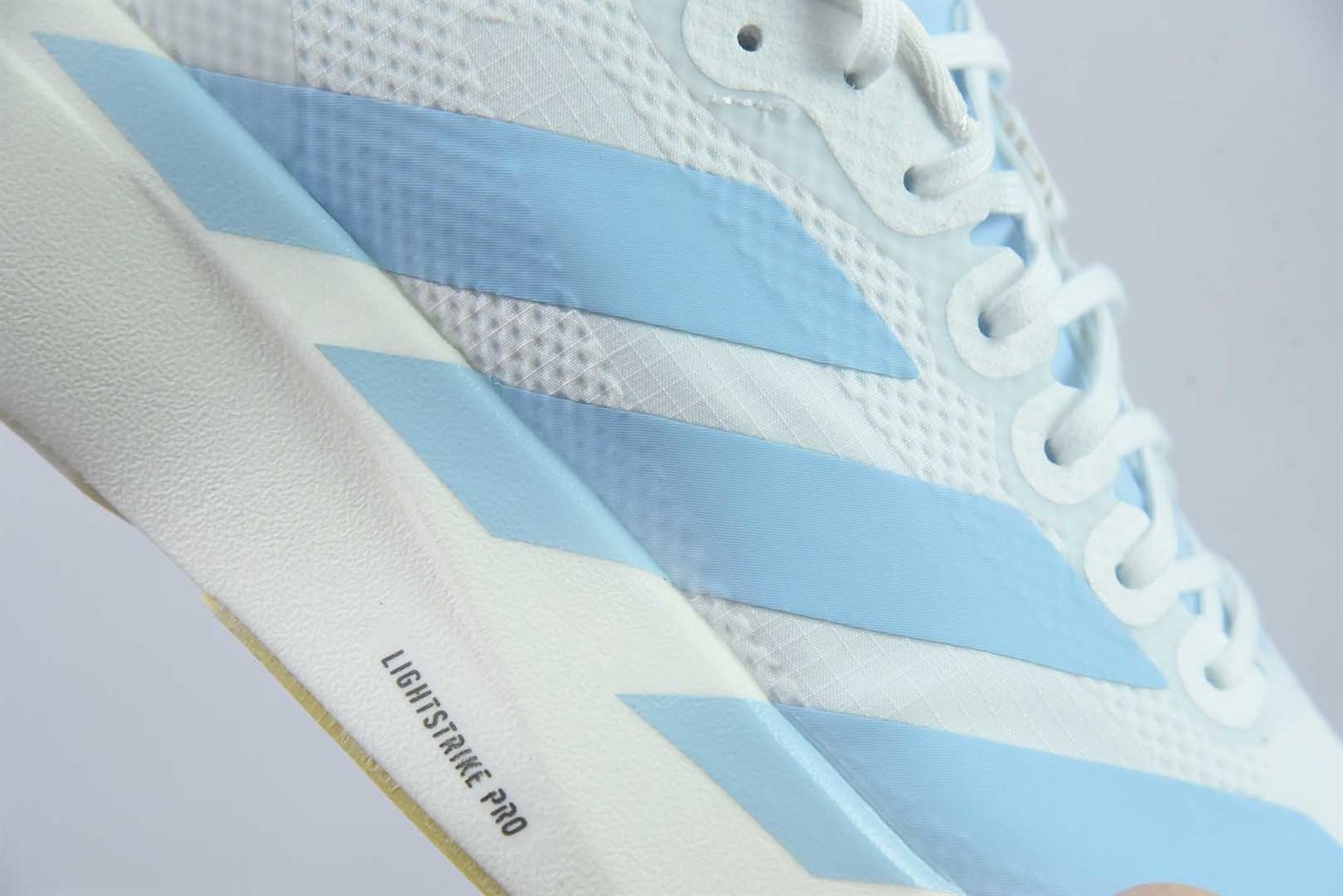 阿迪达斯 Adidas Adizero Evo SL 阿迪超轻透气缓震 白蓝跑鞋 纯原版本 货号:JQ4527 实拍细节图